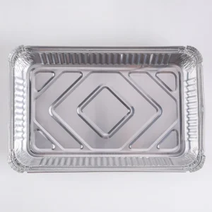 Disposable Silver Rectangular Aluminum Foil Pan, Multi-Purpose Food Container for Takeaway, Picnic, BBQ, and Baking