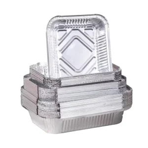 Disposable Takeout Aluminum Foil Food Container with Lid, Custom Size