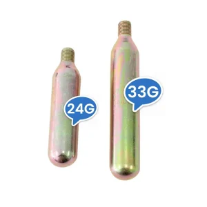 Disposable Threaded CO2 Cartridge 1/2 UNF 12g/17g/24g/33g/55g/60g Metal for Inflatable Life Jacket