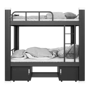 Easy Assembling School Bedroom Furniture Metal 2 Layer Adult Bunk Bed