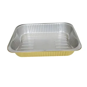 Eco Friendly Gold Aluminum Foil Food Packaging Container for Takeaway Lunch Box Aluminum Foil Food Container