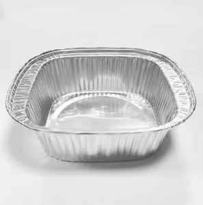 Eco-Friendly Recyclable Food Grade Rectangular Aluminum Foil Trays and Containers