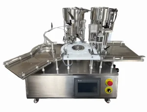 Electric Fully Automatic Medical Frozen Powder Filling Capping Machine Double Head Adjustable Pump for Full Partial Capping