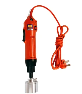 Electric Hand Held Capping Machine Semi Automatic Easy Operation Bottles Food Beverage Chemical Packaging Materials