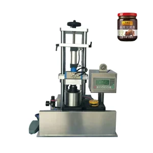 Electric Semi-Automatic Twist-Off Vacuum Capping Machine for Glass Bottles, Food, Beverage, and Chemical Packaging with Wood Material