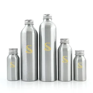 Essential Oil Metal Empty Skin Care Screw Lid Bottle Refillable 30ml 500ml Silver Aluminium Cosmetics Spray Bottles