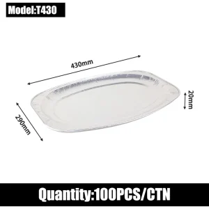 Extra Large Rectangular Aluminum Foil Tray Oven Safe Food Grade Disposable Takeaway Food Container