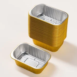 F-161 680ml Heavy Duty Aluminum Foil Pans with PET Plastic Lids Disposable Food Grade Containers for Baking and Meal Prep