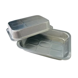 Factory 1200ml Recyclable Food-Grade Aluminum Foil Takeaway Meal Packaging Tray
