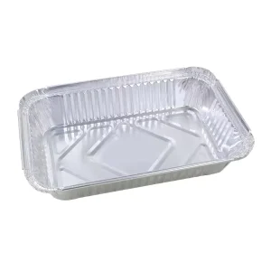 Factory Price Disposable Rectangle Aluminum Foil Bowl Food Grade PET Container Paper Lid 650ML Capacity Pulp Moulded Custom Logo