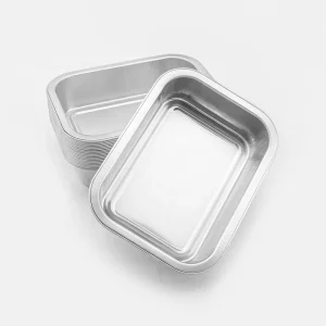 Factory Price Sealable Foil Container Silver Rectangular Disposable Takeaway Aluminum Foil Container