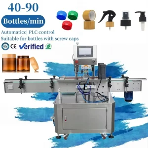 Factory Price Shampoo Bottle Automatic Capping Machine Plastic Lid Capping Machine with Conveyor Automatic Capping Machine