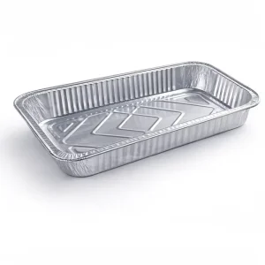 Factory Supply Full-Size Aluminum Foil Pan 525 x 328 mm Heavy-Duty Disposable Foil Container with Lid for Catering and Food Service