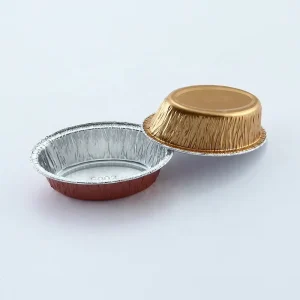 Food Grade 103*65*30mm Small Cake Tin Container 100ml Baking Pan Aluminium Foil Disposable Pulp Moulding Baking Trays Food