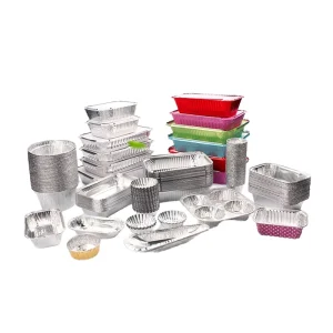 Food Grade Aluminum Foil Container with PP Lid Disposable Takeaway Baking Tray