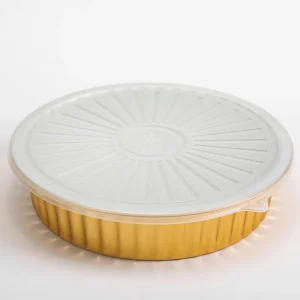 Food Grade Aluminum Foil Containers Oven Safe Heat Sealable Disposable Round T250 2000ML