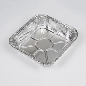 Food Grade Disposable Aluminum Foil Containers Leak Proof Takeaway Food Packaging with Clear Plastic Lids