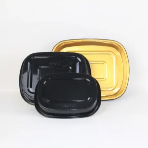 Food Grade Disposable Aluminum Foil Containers with Foil Lids, Oven Safe, for Food Packaging and Delivery