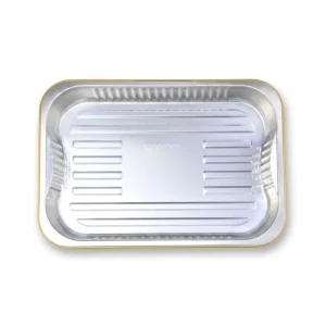 Food Grade Disposable Rectangle Aluminum Foil Containers with PP Lid Microwavable and Oven Safe 2700ML