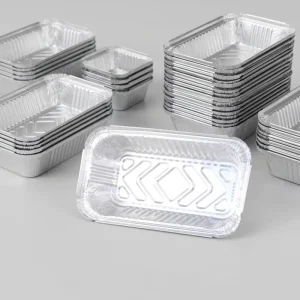 Food Grade Oven Safe Rectangular Aluminum Foil Tray Disposable Container Packaging for Restaurant Catering
