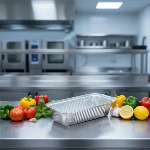 Food Grade Recyclable Disposable Aluminum Foil Container with Paper Lid and PP Lid