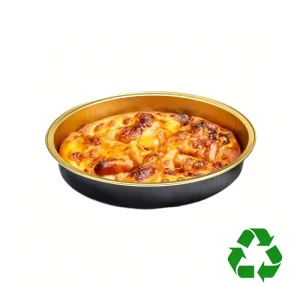 Food Grade730ml Black Gold Foil Bowls Disposable Aluminum Foil Round Containers Aluminium Foil Food Container