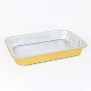 Food Processing Disposable Rectangle Aluminum Foil Containers with PP Lid Heat Sealable and Microwavable Oven Safe
