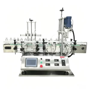 Four-Head Desktop Liquid Filling and Capping All-in-One Machine for Beverage and Mouthwash