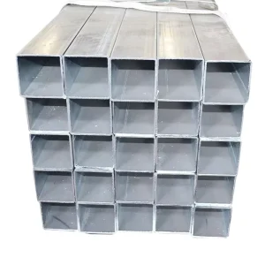 Galvanized Square Rectangular Steel Pipe 2 inch, 12ft 20ft 40ft, 40×80 25mm 63mm 75mm