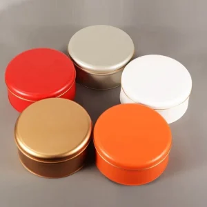 Gold Food Grade 6.5 X 2in Empty Tin Can for Cookies Cake Chocolate Sugar Storage Custom Logo Available