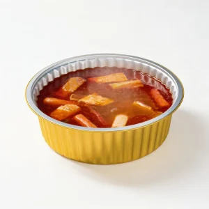 Gold Round Disposable Aluminum Foil Pans with Lids, Chafing Dish and Hot Pot