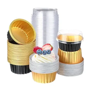 Golden Aluminum Foil Container for Desserts