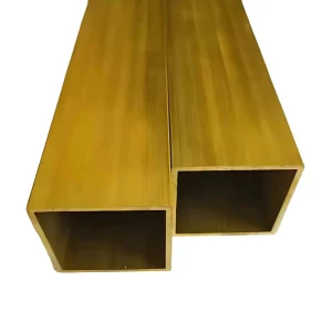 H63 Square Copper Tube Flat Brass Hollow Rectangular Tube for Furniture Decoration Cutting and Welding
