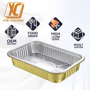 Half-Size Heavy-Duty Food Containers and Baking Pan Trays, Freezer & Oven-Safe Recyclable Disposable Aluminum Foil Pans