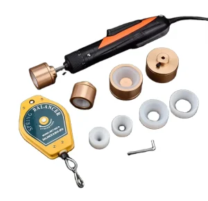 Handheld Electric Motor Capping and Lock Cap Sealing Machine for Glass, Plastic and Paper Bottles, 10-100 mm