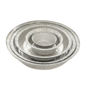 Heat Resistant Round Square Aluminum Foil Food Bowl Takeaway Containers for BBQ Cooking