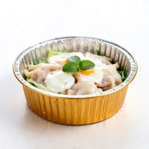 Heat Sealable Microwavable Aluminum Foil Containers with PP Lid Disposable Food Grade for Continuous Processing