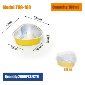 Heat-Sealable Microwavable Disposable Food-Grade Aluminum Foil Container for Catering
