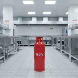 Heavy Duty 20kg LPG Gas Cylinder, 48L Steel Propane Tank, 20 Bar, for Industrial and Commercial Kitchens