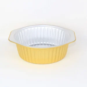 Heavy-Duty Food Grade PP Plastic Microwavable Disposable Round Foil Lid Containers 7.5 Inch