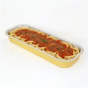 Heavy-Duty Rectangle Aluminum Foil Containers with PP Lid for Microwavable and Oven-Safe Foods 2300ml