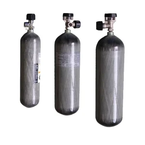 High-Pressure 3L Carbon Fiber Breathing Air Dive Gas Cylinder Without Valve Oxygen Cylinder for Scuba Diving