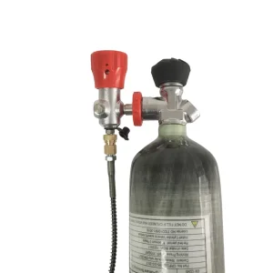 High Pressure 6.8L Carbon Fiber Breathing Air Dive Gas Cylinder Oxygen Cylinder for Scuba Diving PCP with Valve Filling Station