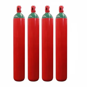 High Pressure ISO9809 Gas Bottle Cylinder 40L 47L 50L Industrial Oxygen Argon CO2