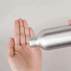 High Quality 200ml 300ml 500ml Silver Empty Pure Metal Aluminum Bottle With Aluminum Screw Cap for Beverage Storage