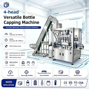 High-Speed Linear Bottle Capping Machine Source Factory Automatic Servo Capper for Food and Beverage