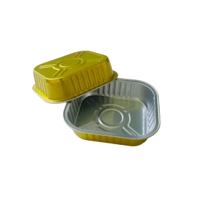 High Temperature Sterilizable Aluminum Foil Baking Cups with Lids Disposable Eco-Friendly Food Grade 250g Pudding Dessert Containers