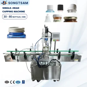 Hight Quality Automatic Capping Machine with Feeder Continuous Capping Machine Screw Bottles