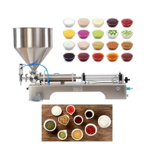 Horizontal Piston Pump Semi Automatic Paste Filling Machine for Shampoo Cosmetic Cream Jam Honey Ketchup and Tomato Sauce