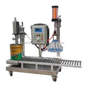 Industrial Grade 30L Semi Automatic Filling Machine with Motor High Productivity Coating Emulsion Filler by PLC System Control